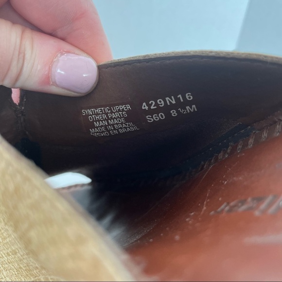 Naturalizer Comfort Tan / Cream Slide on Open Toe Wedge Sandal Size 8.5 - Picture 7 of 14